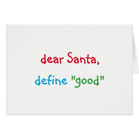 Beste Santa Define Good Funny Kerstfeestdag (Voorkant Horizontaal)