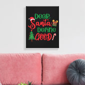 Beste Santa Define Good Funny Kerstmis Canvas Afdruk (Insitu (Woonkamer))