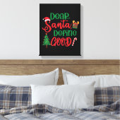 Beste Santa Define Good Funny Kerstmis Canvas Afdruk (Insitu (Slaapkamer))