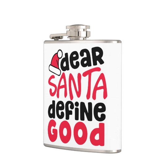 Beste Santa Define Good Funny Kerstmis Heupfles (Links)