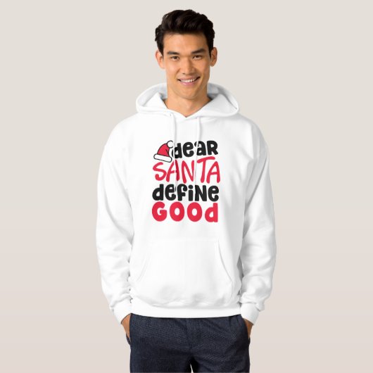 Beste Santa Define Good Funny Kerstmis | Hoodie (Voorkant volledig)