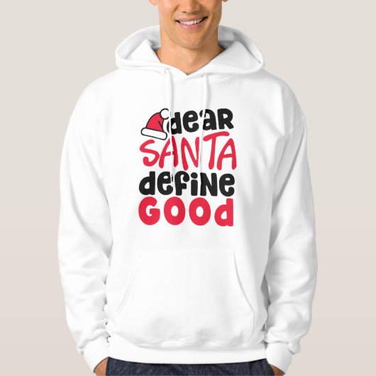 Beste Santa Define Good Funny Kerstmis | Hoodie (Voorkant)