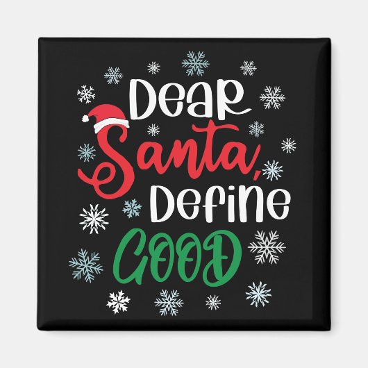 Beste Santa Define Good Funny Kerstmis Magneet (Voorkant)