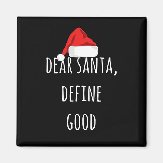 Beste Santa Define Good Funny Kerstmis Magneet (Voorkant)