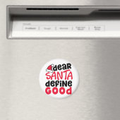 Beste Santa Define Good Funny Kerstmis Magneet (Insitu (Vaatwasser))