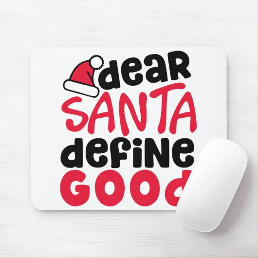 Beste Santa Define Good Funny Kerstmis Muismat (Met muis)