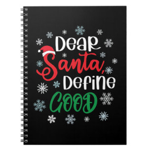 Beste Santa Define Good Funny Kerstmis Notitieboek