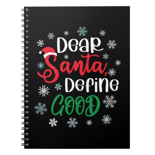 Beste Santa Define Good Funny Kerstmis Notitieboek (Voorkant)
