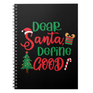 Beste Santa Define Good Funny Kerstmis Notitieboek