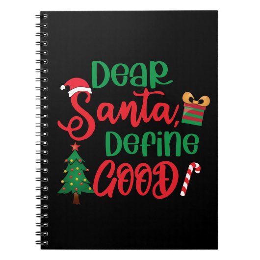 Beste Santa Define Good Funny Kerstmis Notitieboek (Voorkant)