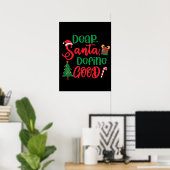 Beste Santa Define Good Funny Kerstmis Poster (Thuiskantoor)