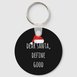 Beste Santa Define Good Funny Kerstmis Sleutelhanger