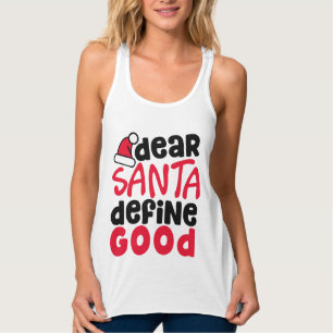 Beste Santa Define Good Funny Kerstmis TANKTOP
