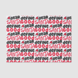 Beste Santa Define Good Funny Kerstmis Tissuepapier