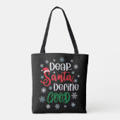 Beste Santa Define Good Funny Kerstmis Tote Bag (Achterkant)