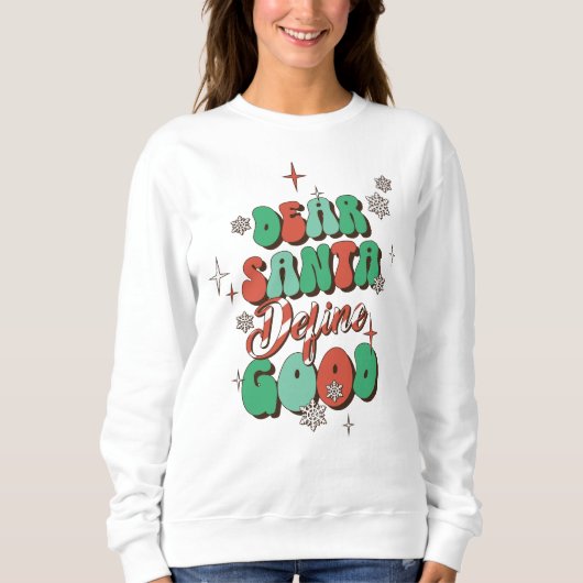 Beste Santa Define Good Funny Kerstmis Trui (Voorkant)