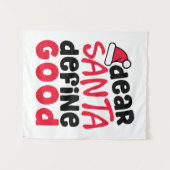 Beste Santa Define Good Funny Kerstmis Wandkleed (Voorkant (horizontaal))