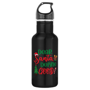 Beste Santa Define Good Funny Kerstmis Waterfles