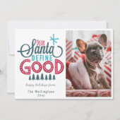 Beste Santa Define Good Photo Holiday Card Feestdagenkaart (Voorkant)