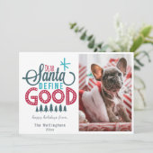 Beste Santa Define Good Photo Holiday Card Feestdagenkaart (Staand voorkant)