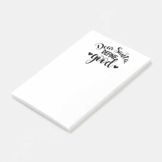 Beste Santa Define Good Post-it® Notes (Schuin)