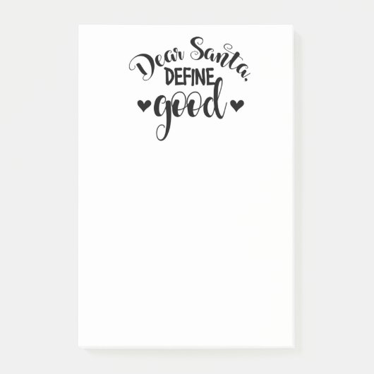 Beste Santa Define Good Post-it® Notes (Voorkant)