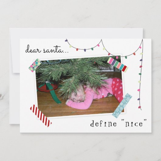 Beste Santa Define Mooie foto Funny Kerstmis Feestdagenkaart (Voorkant)