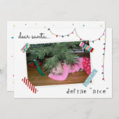 Beste Santa Define Mooie foto Funny Kerstmis Feestdagenkaart (Voorkant / Achterkant)