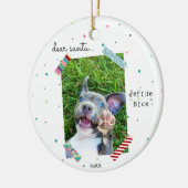 Beste Santa Define, mooie kerstfoto's Keramisch Ornament (Links)