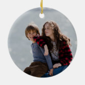 Beste Santa Define Naughty 2 Foto Funny Kerstmis Keramisch Ornament (Achterkant)