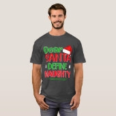 Beste Santa Define Naughty Funny Kerstmis T-shirt (Voorkant volledig)