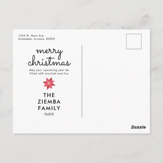 Beste Santa Define Nice-fotofeestdag / Kerstmis Briefkaart (Achterkant)