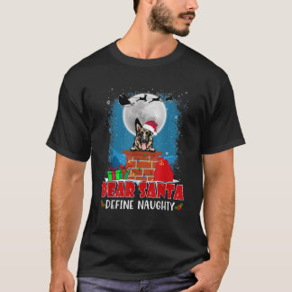 Beste Santa Define Ondeugende Duitse Herder Hond C T-shirt