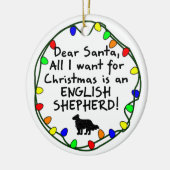 Beste Santa English Shepherd Keramisch Ornament (Links)