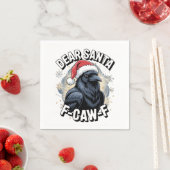 Beste Santa F-caw-F Grappige Kerstraaf Servet (Insitu)