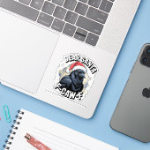 Beste Santa F-caw-F Grappige Kerstraaf Sticker (Laptop met iPhone)