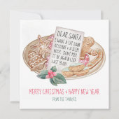 Beste Santa Fat bankrekening Slim kerstmis Feestdagenkaart (Voorkant)