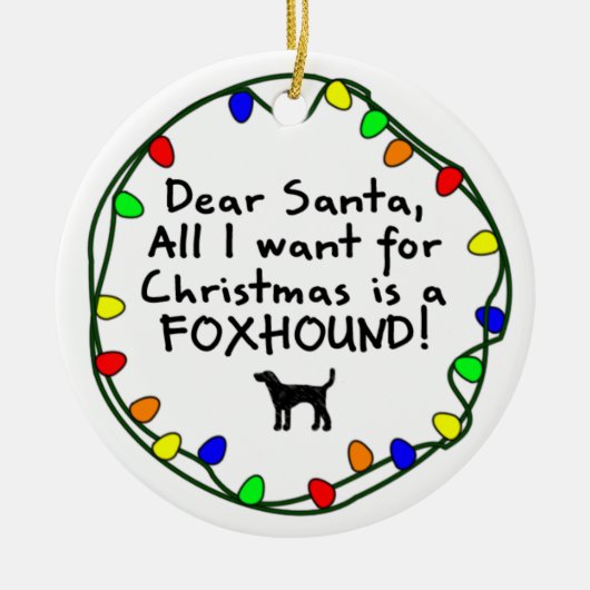 Beste Santa Foxhound Keramisch Ornament (Voorkant)