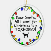 Beste Santa Foxhound Keramisch Ornament (Links)