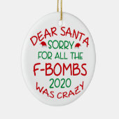 Beste Santa Funny 2020 Kerstmis Keramisch Ornament (Rechts)