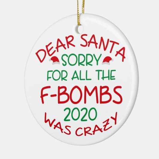 Beste Santa Funny 2020 Kerstmis Keramisch Ornament (Links)