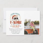 Beste Santa Funny Foto Kerstmis Notitiekaartje (Voorkant)