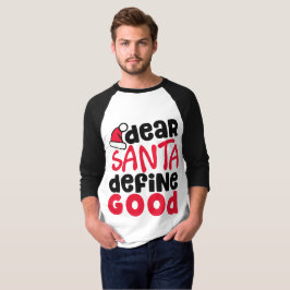 Beste Santa Funny Shirt voor Kerstmis Raglan