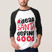 Beste Santa Funny Shirt voor Kerstmis Raglan (Voorkant)