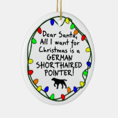 Beste Santa German Shorthaired Pointer Keramisch Ornament (Rechts)