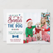 Beste Santa het was de Dog Funny Kinder & Pet Foto Feestdagenkaart (Voorkant)