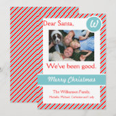 Beste Santa Holiday-fotokaart Feestdagenkaart (Voorkant / Achterkant)