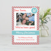 Beste Santa Holiday-fotokaart Feestdagenkaart (Staand voorkant)