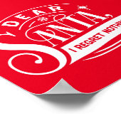 Beste Santa, ik betreur niets grappigs kerstcitaat Poster (Hoek)