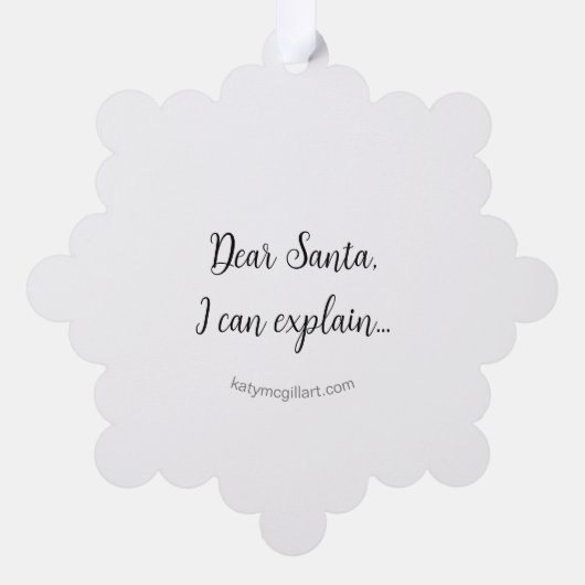 Beste Santa Ik kan uitleggen kunst papier ornament (Achterkant)